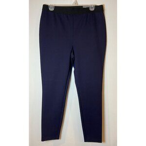 NWT Talbots Soho Ankle Pants Skinny Pull On Navy Size 12 New